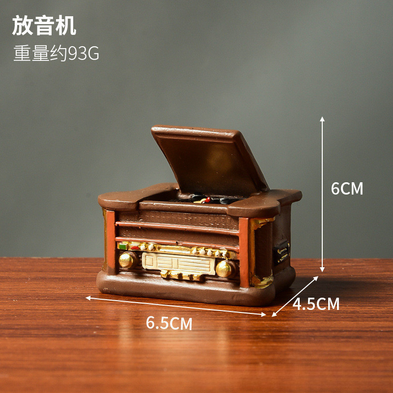 ย้อนยุคคิดถึงเรซิ่นเครื่องประดับงานฝีมือตกแต่งบ้านมินิเครื่องประดับอุปกรณ์ถ่ายภาพกล้องแผ่นเสียง - รูปที่ 6