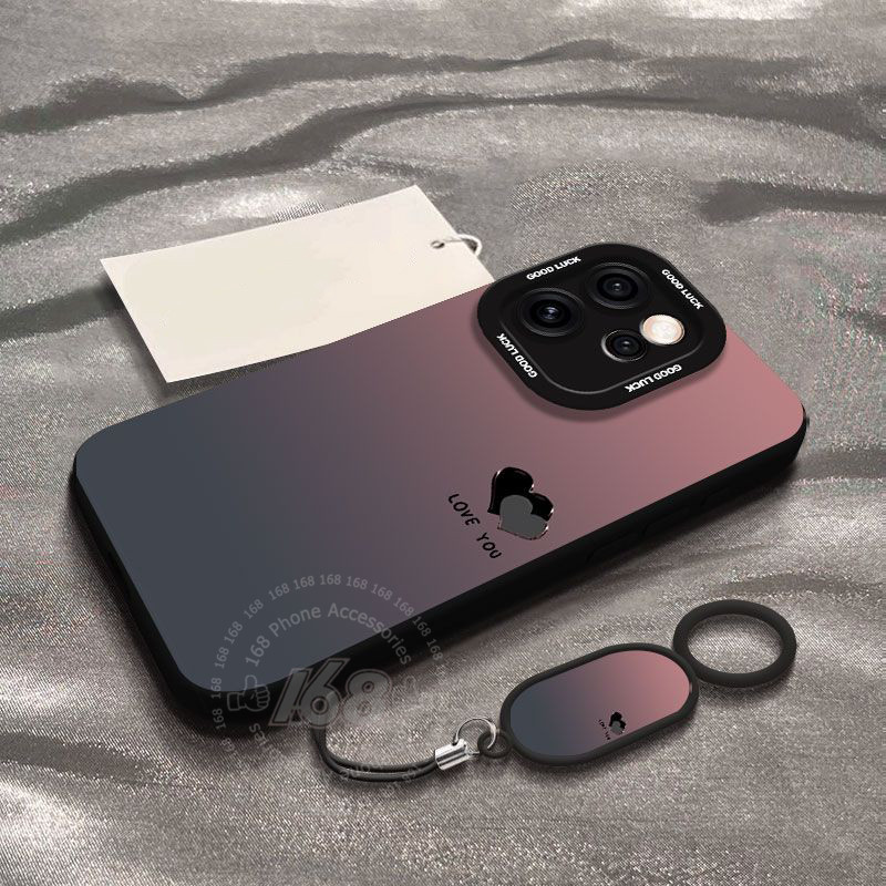 เคส OPPO Reno 15 15F 14 14F 13 14F 5G เคส OPPO Reno 14 15 Pro Max 5G เคสลวดลายหัวใจไล่เฉด กันกระแทก พร้อมที่ป้องกันกล้อง หนังพร้อมสายคล้องโทรศัพท์ ซิลิโคนด้านนุ่มกันลายนิ้วมือ สำหรับเด็กผู้ชาย ผู้ชาย นักเรียน