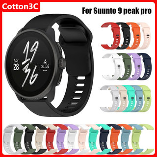 สายนาฬิกาซิลิโคนสําหรับ SUUNTO 9 Peak pro/5 Peak Band สําหรับ Suunto Race S Suunto Race Run/แนวตั้ง/Race สร้อยข้อมือสีดําทั้งหมด