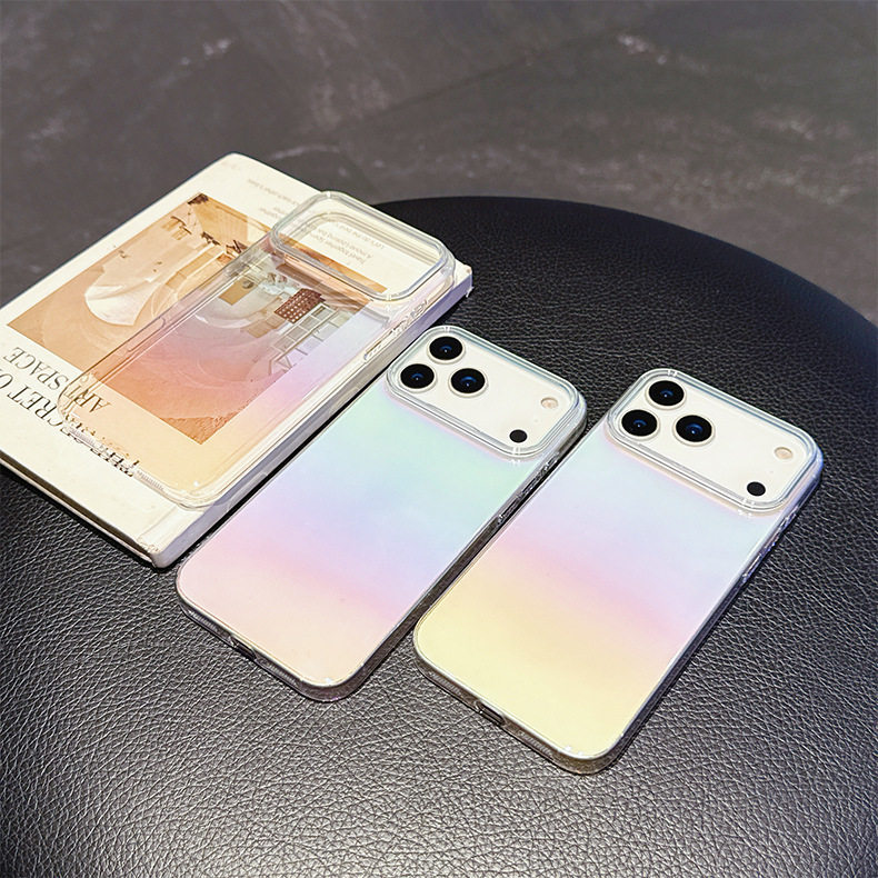 Gradient Glitter Xuwen เหมาะสําหรับ Apple 17ProMax เคสโทรศัพท์ใหม่ iPhone17Air โปร่งใส Ultra-Thin 16