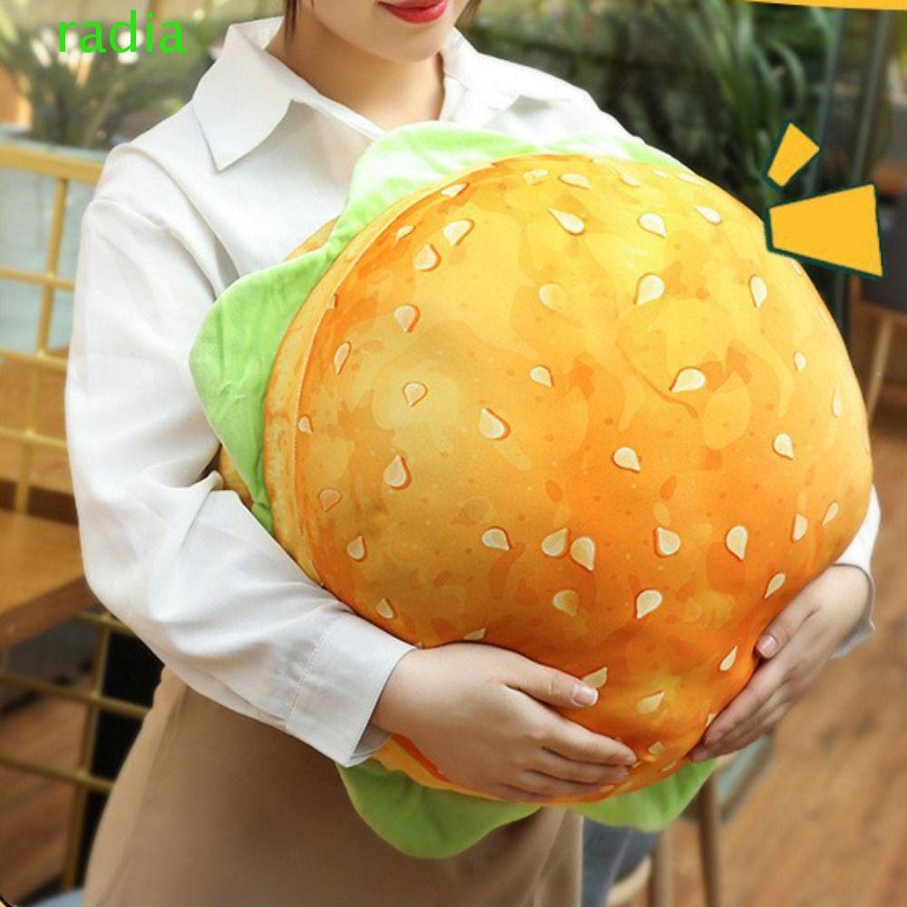 RADIANTZAP สมจริง Burger หมอน Burger จําลอง Burger Cheetburger หมอน, Soft Plushies 3D ตลกสร้างสรรค์จ