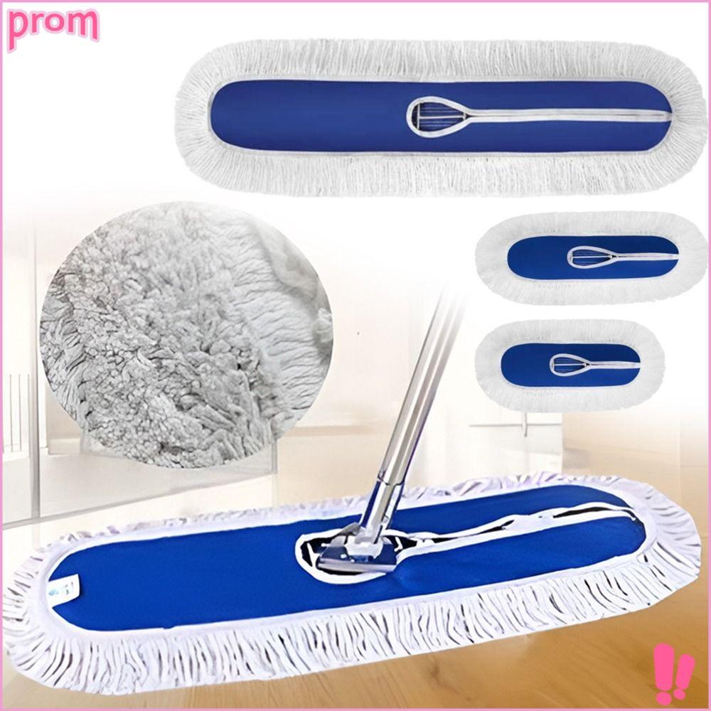 PROM หัวม็อบขนาดใหญ่, 40/60/80/100/120 ซม.ผ้าเปลี่ยนม็อบแบนสําหรับงานหนัก,ทนทานที่ถอดออกได้ล้างทําคว