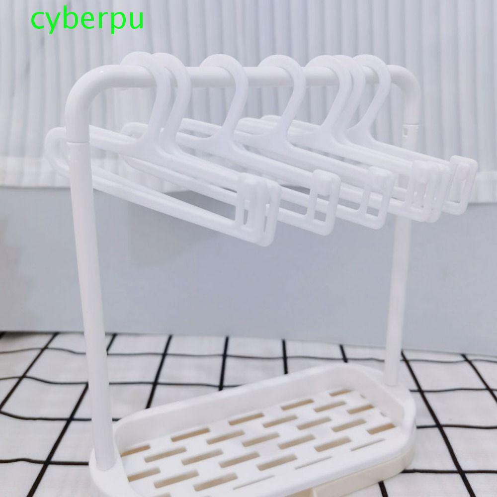 CYBERPULSE ราวแขวนเสื้อผ้าตุ๊กตา ไม้แขวนเสื้อพลาสติก อเนกประสงค์ ทนทาน 4/6.5 ซม. สําหรับ Ob11