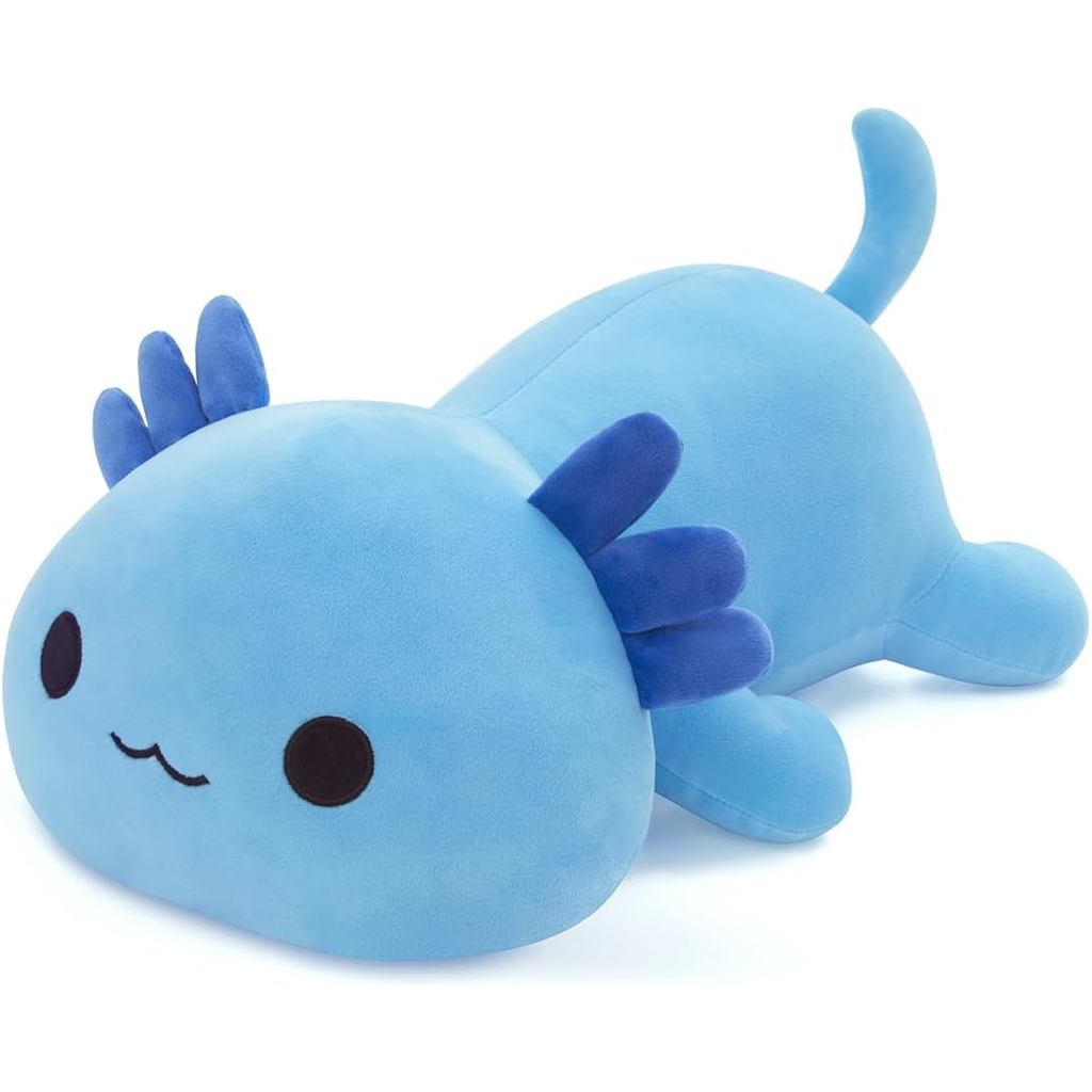 Blue Axolotl หมอนตุ๊กตา - 30 ซม.น่ารักนุ่ม Axolotl ตุ๊กตาสัตว์, Kawaii Salamander Plushie ของเล่น, ข