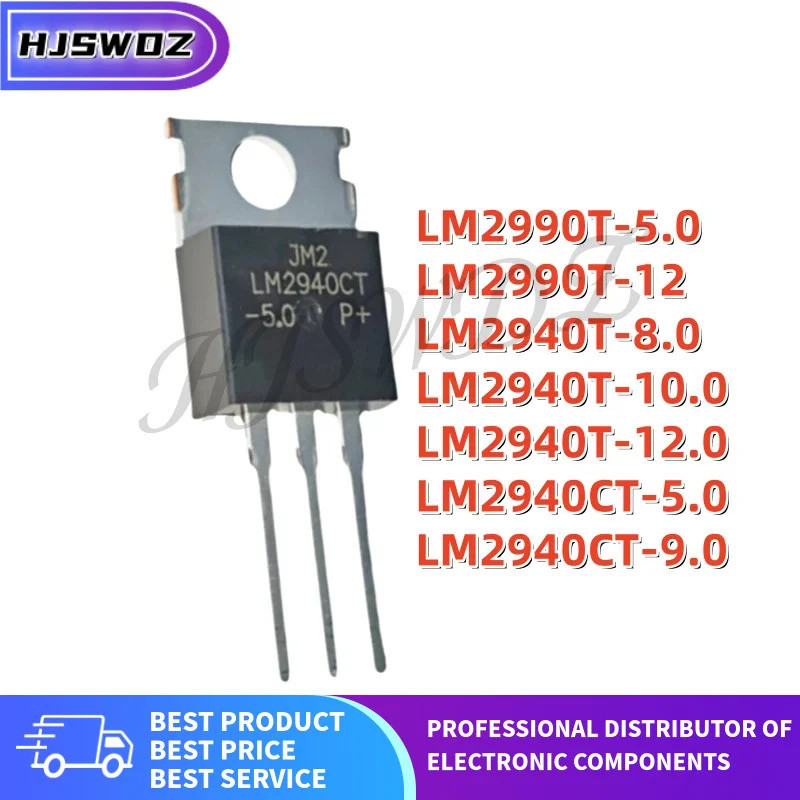 10PCS LM2940T-5.0 LM2940T-10.0 LM2940CT-9.0 LM2990T-5.2 LM2940T-8.0 LM2940T-12.0 LM2990T-12 LM2990T2