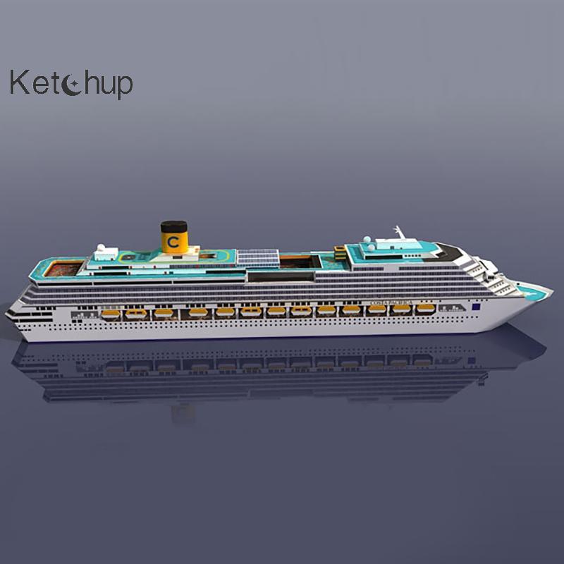 [Ktchup-t] Cruise Ship Paper Model Cruise Ship 3D Papercrafts Model DIY Puzzle Manual Papercrafts To