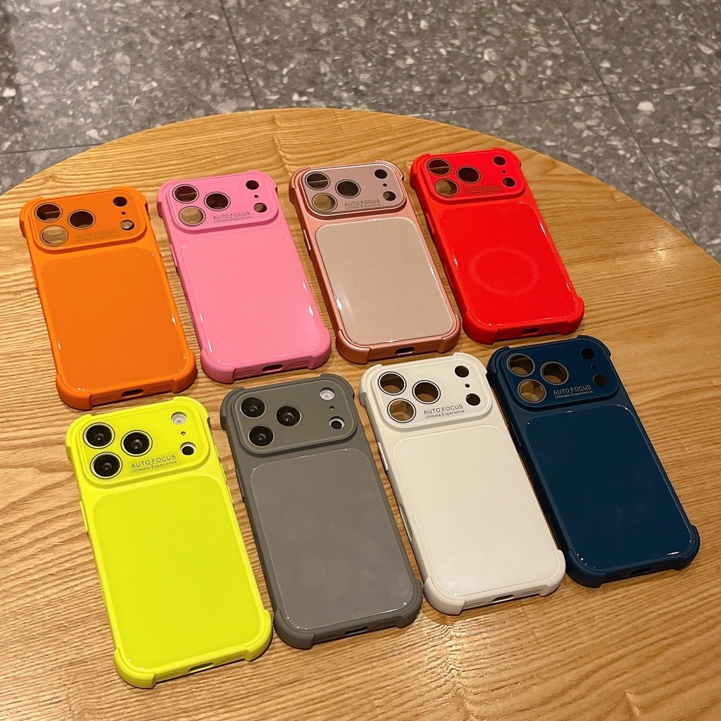 หรูหรากระจกนิรภัยเคสโทรศัพท์สําหรับiPhone 13 14 15 16 17 Pro Max Anti-Scratch Candyกันกระแทกกันชนกลับกรณีฝาครอบ