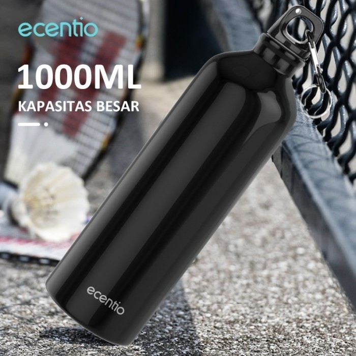 1000ml อลูมิเนียมขวดน้ํากีฬา Bpa ฟรี Tumbler สีดํากีฬาขวดดื่ม 750 ML ET15801/ ET05903