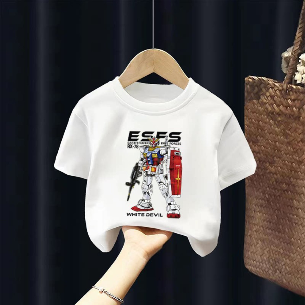 เสื้อยืดแขนสั้นคอกลมสำหรับเด็กผู้ชาย สไตล์ใหม่ฤดูร้อนปี 2026 เสื้อแฟชั่นลายการ์ตูนอนิเมะ การออกแบบสิ่งพิมพ์ ราคา ถูกที่สุด ดีลบีเคเค แกลเลอรีภาพที่ 3
