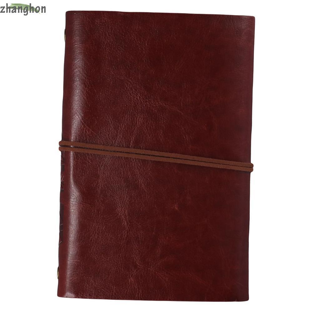 ZHANGHONG Travelers Notebook, Leaf PU Leather Journal Sketchbook, Vintage Hand Account Book Home