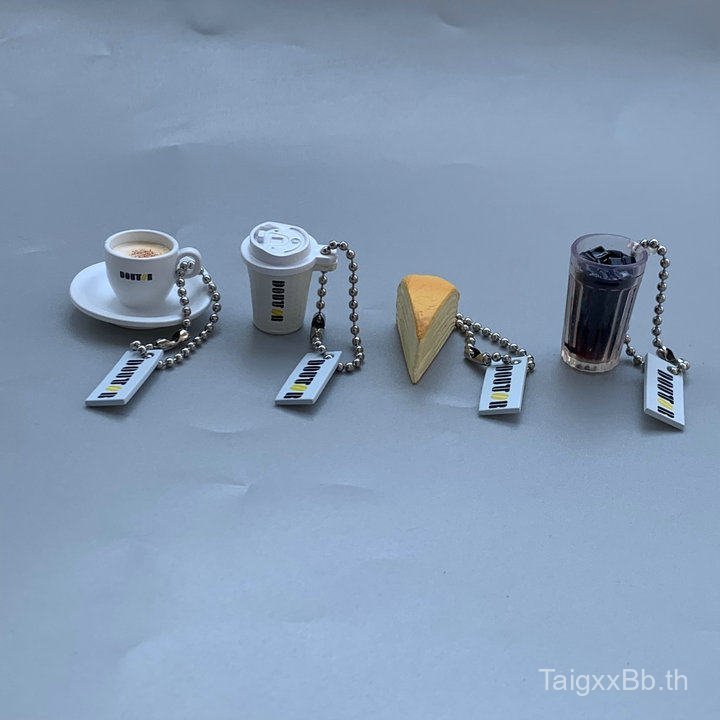 Bulk DOUTOR จําลองอาหารขนาดเล็กของเล่นร้านกาแฟเครื่องดื่มอาหารมินิแคปซูลของเล่นจี้พร้อมสต็อก