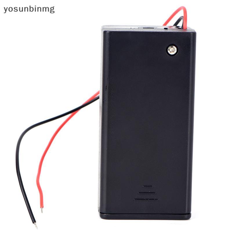 Yosunbinmg] 9V Volt PP3 Battery Holder Box DC Case With Wire Lead ON/OFF Switch Cover NEW