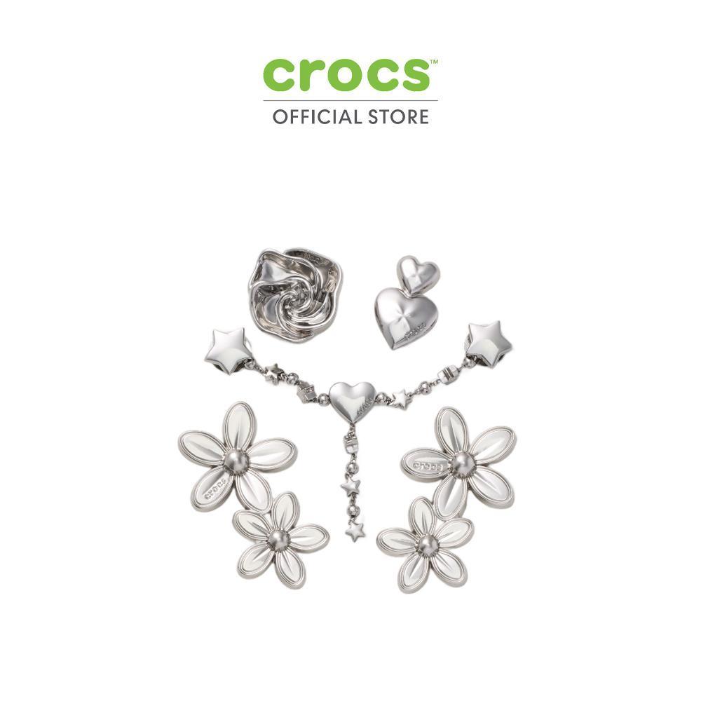 CROCS ตัวติดรองเท้า JIBBITZ™ SILVER META FLORAL 5 PACK รุ่น 10018615 - MULTICOLOR