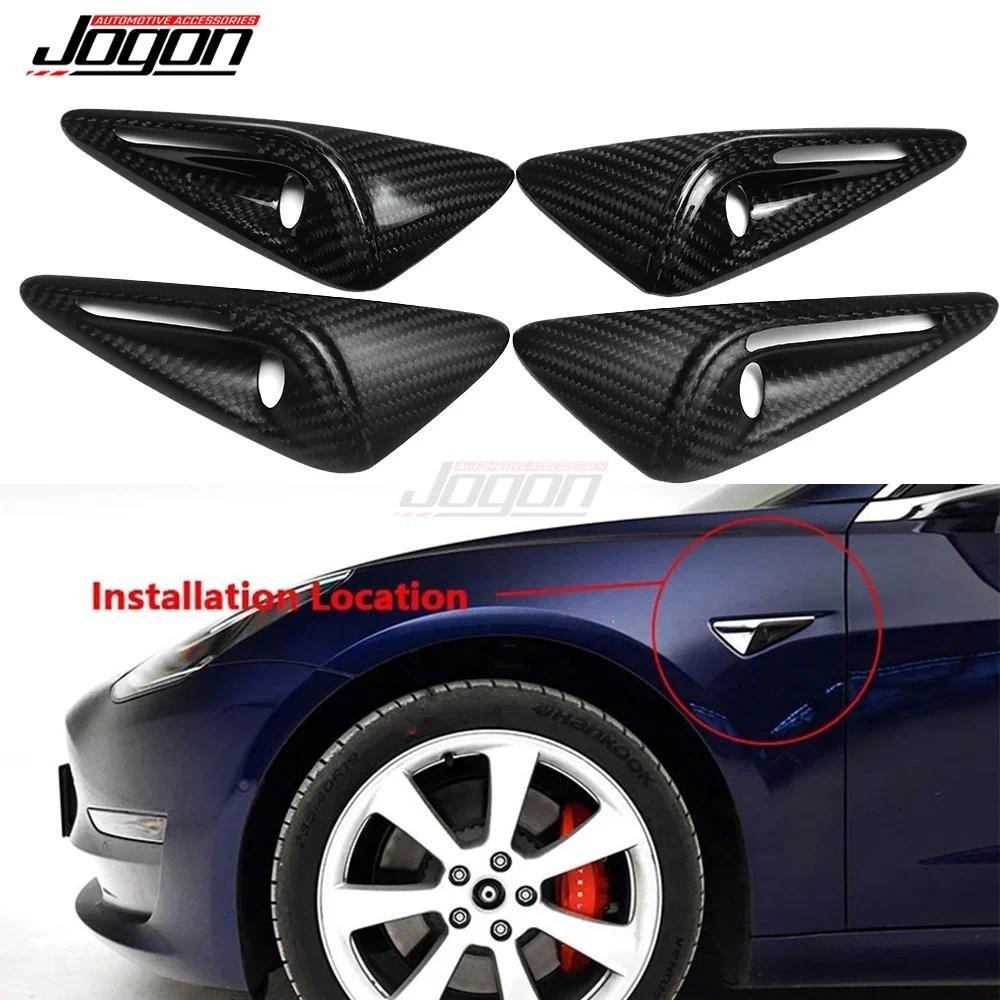 JOGON คาร์บอนสําหรับ Tesla รุ่น X 2023 HW4.0 ด้านข้างกล้องฝาครอบป้องกัน Wing Fender สติกเกอร์ป้องกัน
