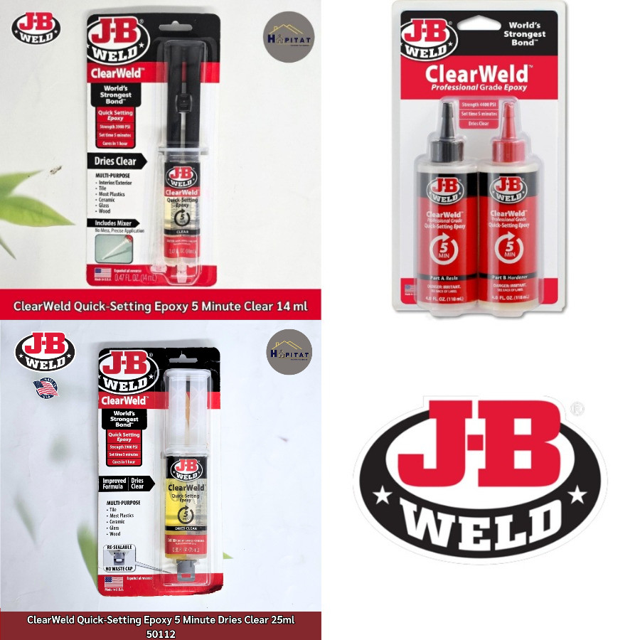 [J-B Weld] ClearWeld Quick-Setting Epoxy 5 Minute อีพ็อกซี่ กาวอเนกประสงค์