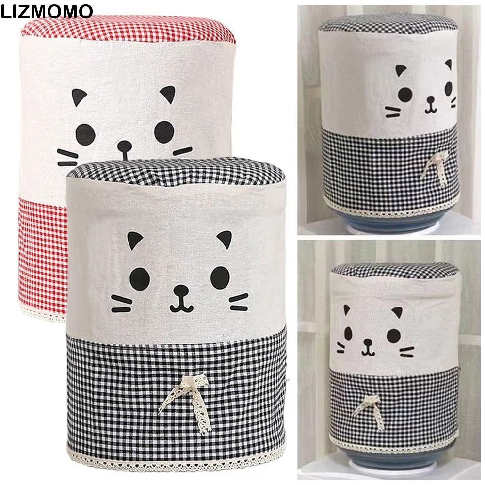 ปลอกถัง LIZMOMO 1 ชิ้น, ฝาครอบตู้น้ํากันฝุ่นแบบใช้ซ้ําได้, ฝาครอบกันฝุ่นถังสากลลายแมวเปิดด้านบน
