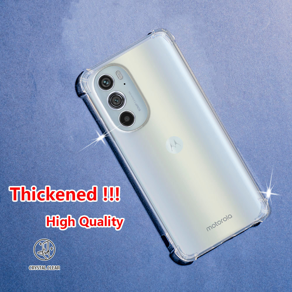 สําหรับ Motorola Edge 30 Pro X30 Edge + Plus UW 5G 2022 คริสตัลClear JellyกรณีAir-Guardมุมนุ่มTPUยืดหยุ่นซิลิโคนป้องกันยางโปร่งใสเคสโทรศัพท์