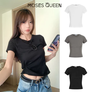 < MOSESQUEEN > กางเกงลูกเรือแขนสั้นพื้นฐาน สีหลากหลาย นุ่มสบาย ระบายอากาศได้ดี เหมาะสำหรับสวมใส่ประจำวัน #63576