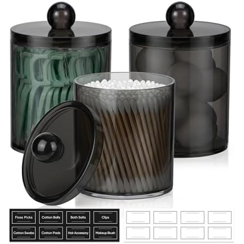อะคริลิค Qtip Holder Dispenser BallZ VitA Quartic Jar Z Pack OrganiZtion Z pérdida TstorageClean
