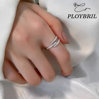 PLOYBRIL✨แหวนเงินแท้ Diamond Angles แหวนโบราณ แหวนแฟชั่น แหวนผู้หญิง แหวนเงิน แหวนปรับขนาด J035
