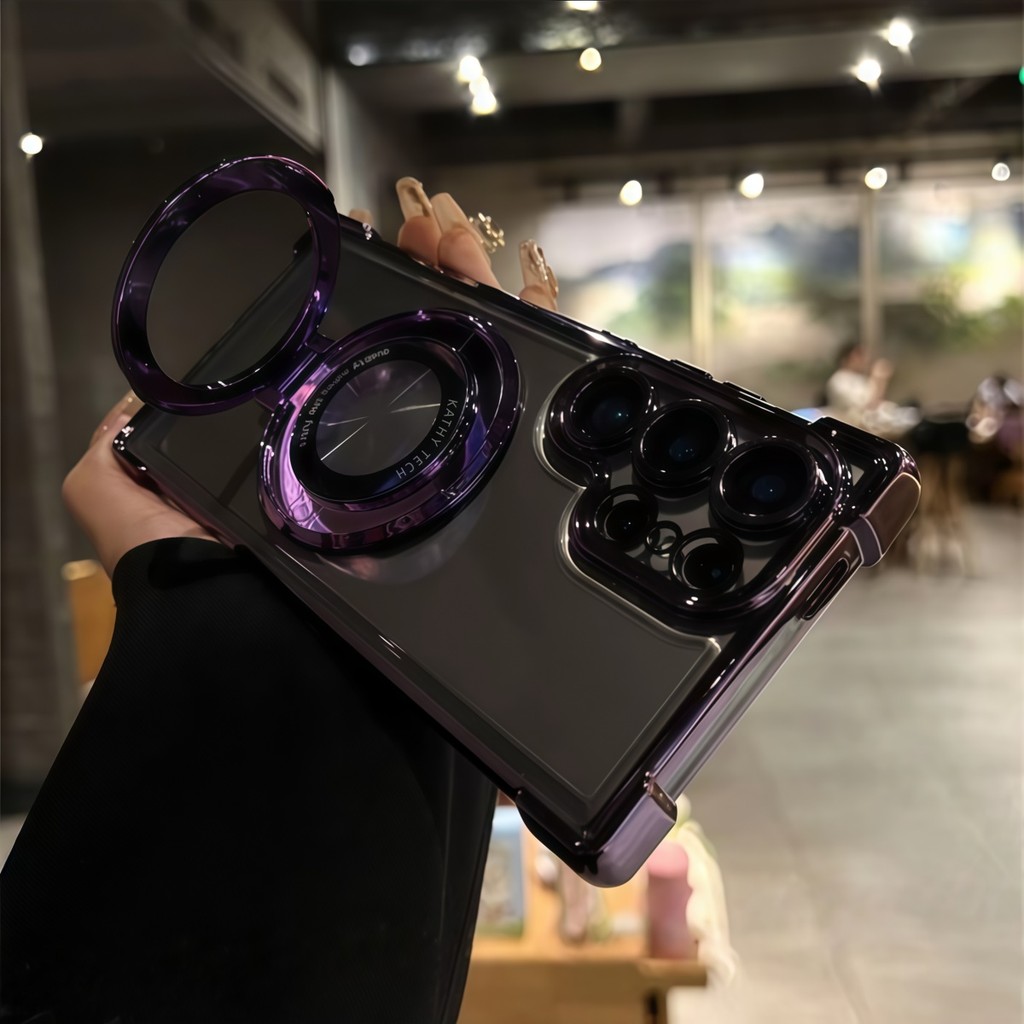 เคสโทรศัพท์-เหมาะสําหรับSamsung S26Ultraวงเล็บแม่เหล็ก,Shock-Resistant Hard Caseเคสโทรศัพท์,ถุงลมนิรภัยShock-Resistant,เหมาะสําหรับSamsung S Full Range S25 Crystalโปร่งใสป้องกันกรณีS23Feฟิล์มเลนส์S22 Magnetic Bra