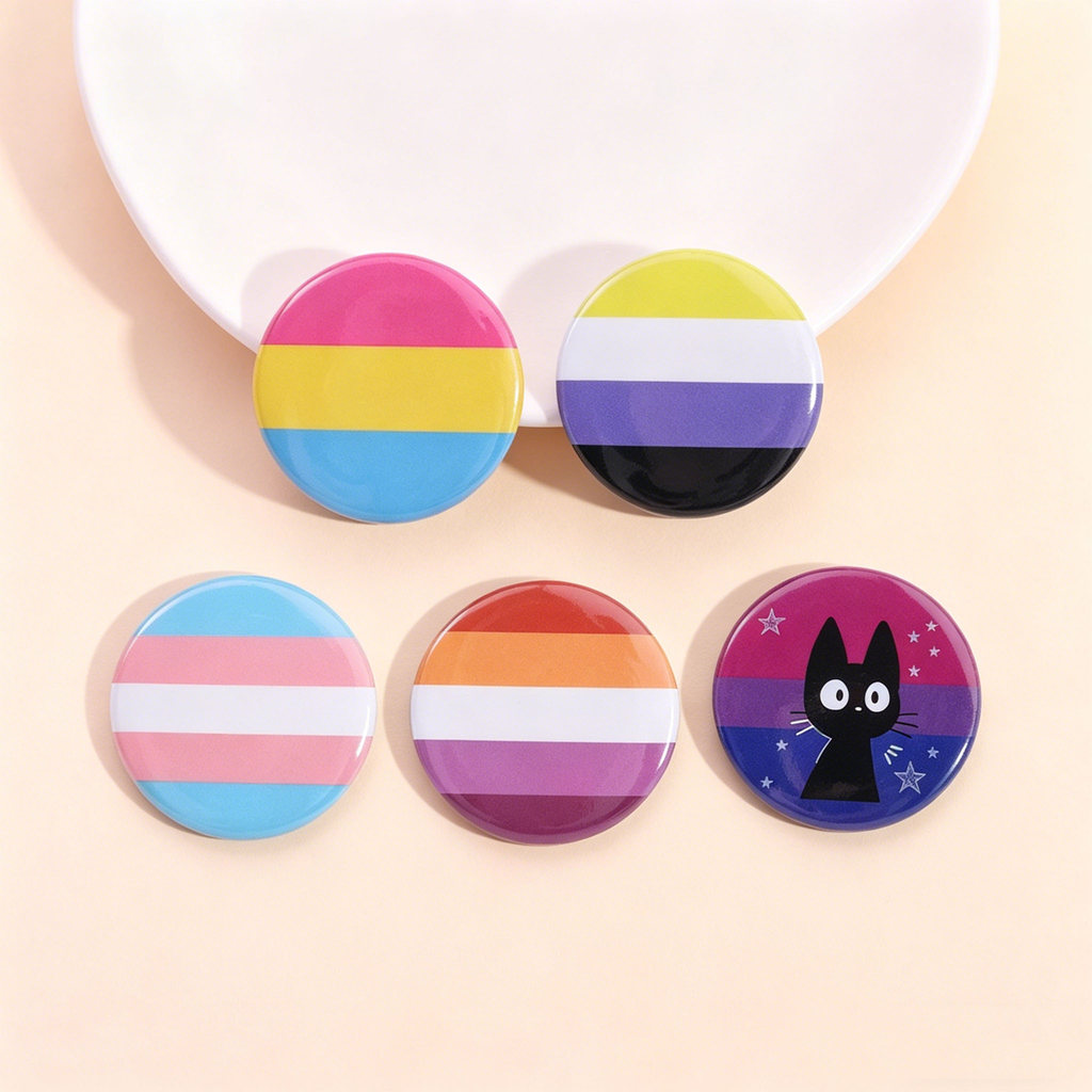 ปุ่ม LGBTQ+ Pride Flag IDENTITY MARK อุปกรณ์เสริมที่เหมาะสำหรับของขวัญ