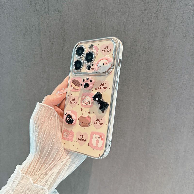 เคส Vivo V70 กรณี KT ตุ๊กตาแมวเคสโทรศัพท์ Electroplated รูปที่ 3
