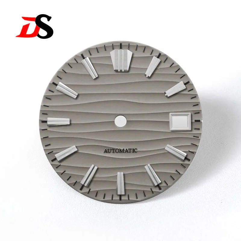 3D Wave Dial Nh35 Dial 28.5 มม.สําหรับ NH35 NH36 การเคลื่อนไหวไม่มี Lume นาฬิกาอุปกรณ์เสริม