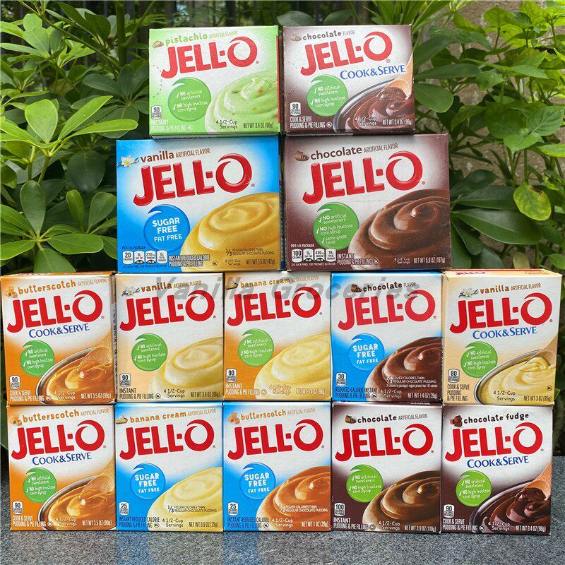 Jello Pudd Powder American Vanilla Chocolate Banana Pudding Powder Paste Non-Condensed Non-Jelly2026