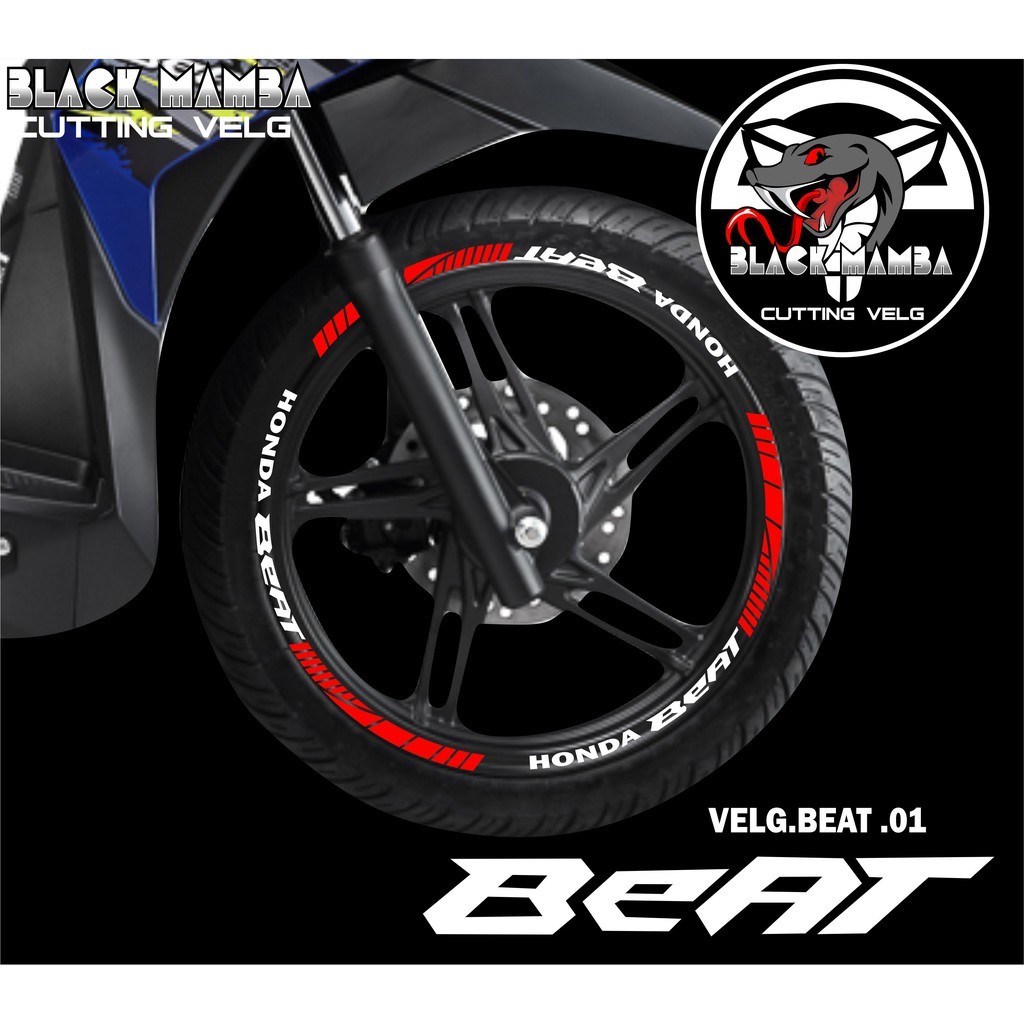 BEAT WHEEL CUTING STICKER - HONDA BEAT 01 TIRE/VELG VARIATION LIST STICKER