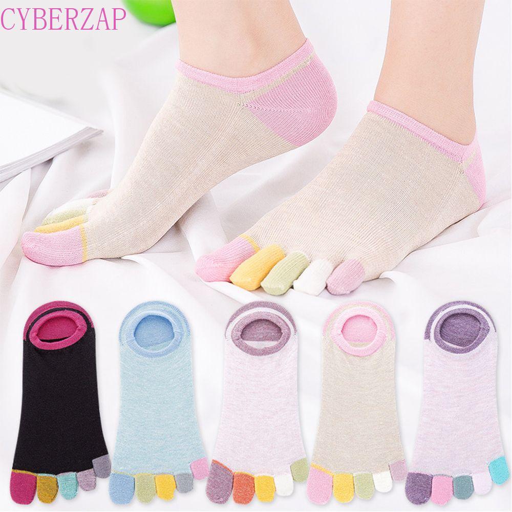 CYBERZAP Toe Socks Women Anti-slip Breathable Invisible Cotton Boat Socks