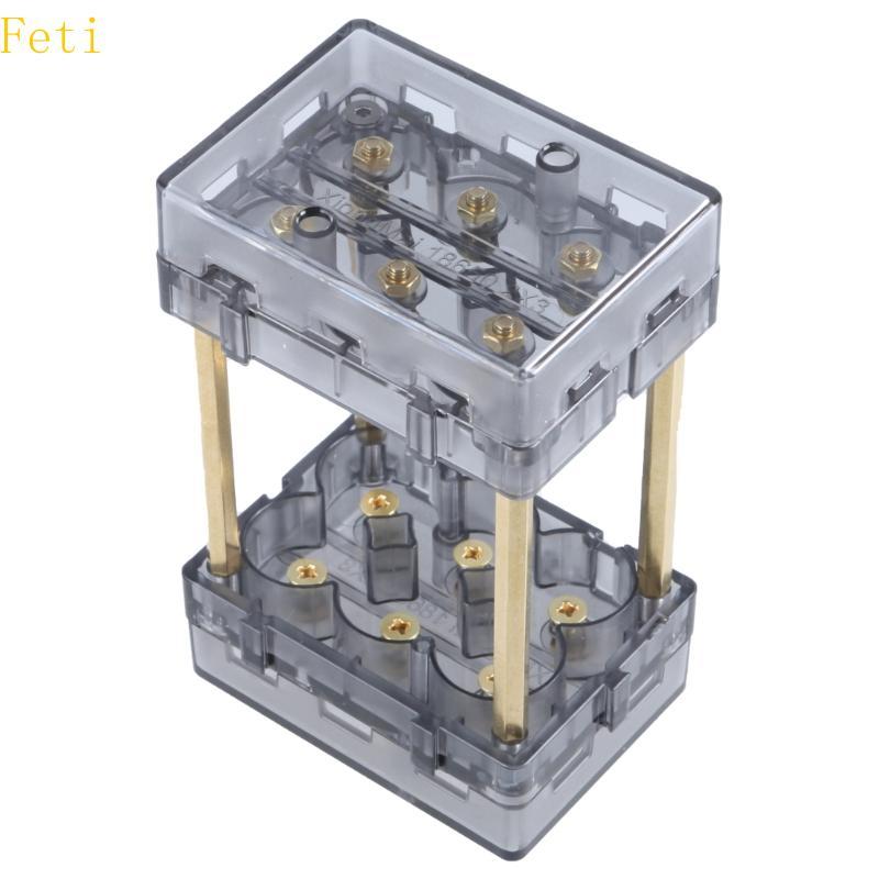 Feti Splicable 21700 ผู้ถือกล่องวงเล็บสล็อต PC + ABS รองรับ 1S8P 2S4P 4S2P 8S1P การประสานสนับสนุน