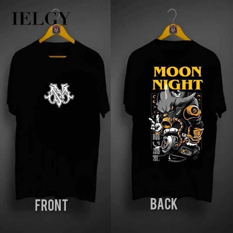 IELGY MOON NIGHT T-SHIRT CLOTHING T shirt for men T-shirt for men/T-shirt for women.