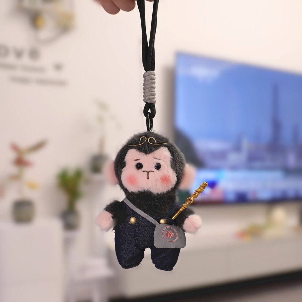 พร้อมสต็อกขายดี Monkey King จี้ลิงน้อย Monkey King จี้ตุ๊กตาของเล่นตุ๊กตากระเป๋านักเรียนจี้พวงกุญแจ