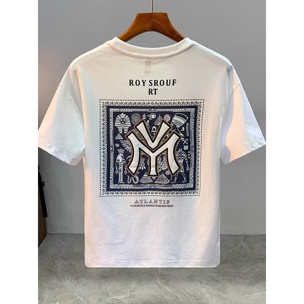 รุ่น T ที่ไม่ซ้ํากัน Spirit เกาหลี Street Super Standard Western สไตล์อินเทรนด์ Guy cod ชายเสื้อหล่อ