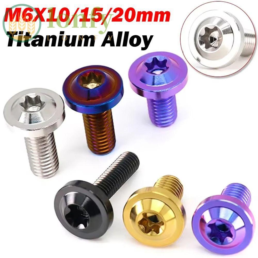 LONFY สกรูหัว Torx, M6x20 M6x10 สลักเกลียวไทเทเนียม, คุณภาพสูง M6x15 พร้อมสกรูไทเทเนียมหัว Torx