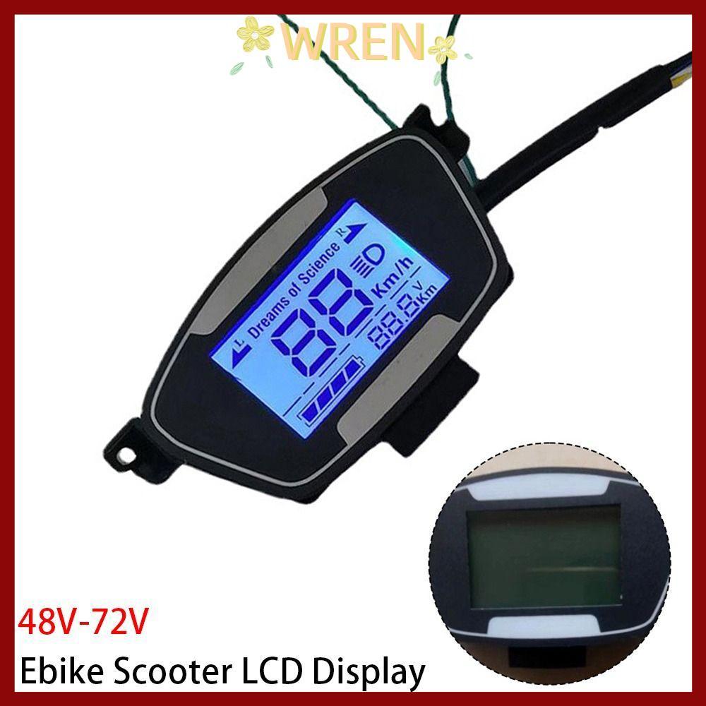 จัดส่งจากประเทศไทยWREN 1 ชิ้น Ebike สกู๊ตเตอร์จอแสดงผล LCD, อุปกรณ์เสริมจอแสดงผล 6Pin มอเตอร์ Speedmeter หน้าจอ, 48-72V สําหรับจักรยานไฟฟ้า E-Bike แผงควบคุมรถจักรยานยนต์