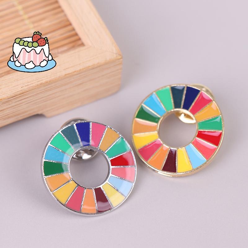 [Sep-t] Enamal 17 สีเป้าหมายการพัฒนาที่ยั่งยืนเข็มกลัด United Nations SDGs Pin