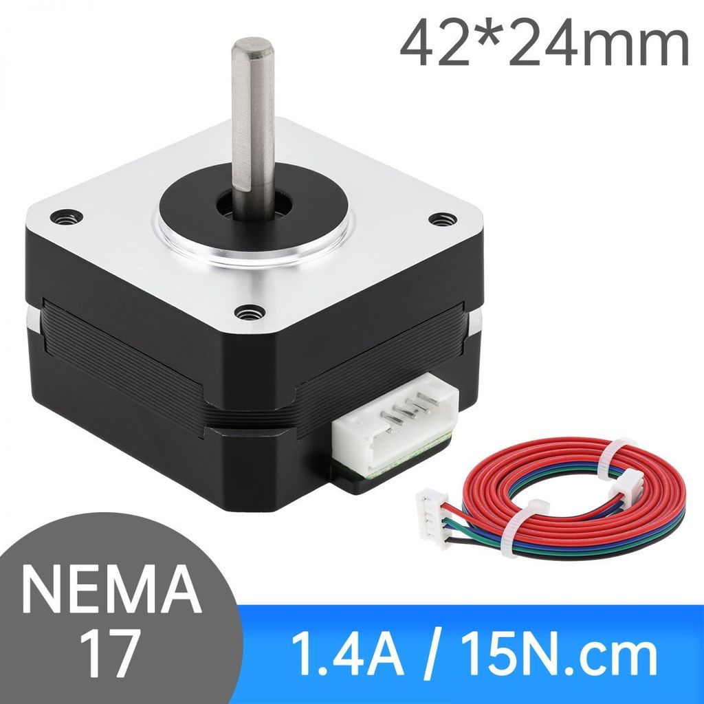 Nema 17 Stepper Motor 23MM Bipolar 1.4A 15N.cm(21oz.in) 42 มอเตอร์ 2 เฟส 4 สาย Bipolar Stepper Motor