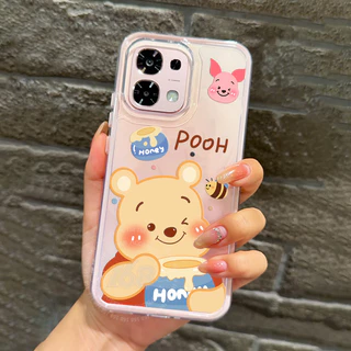 เคส OPPO A6 Pro 5G เคส OPPO A6S 5G A6C A6X A6t Pro เคสน่ารักลายการ์ตูนน้องหมีวินนี่ใส เคสเจลใสกันกระแทก เคสเกราะ 2 in 1 เคสใสหนาป้องกันการตก