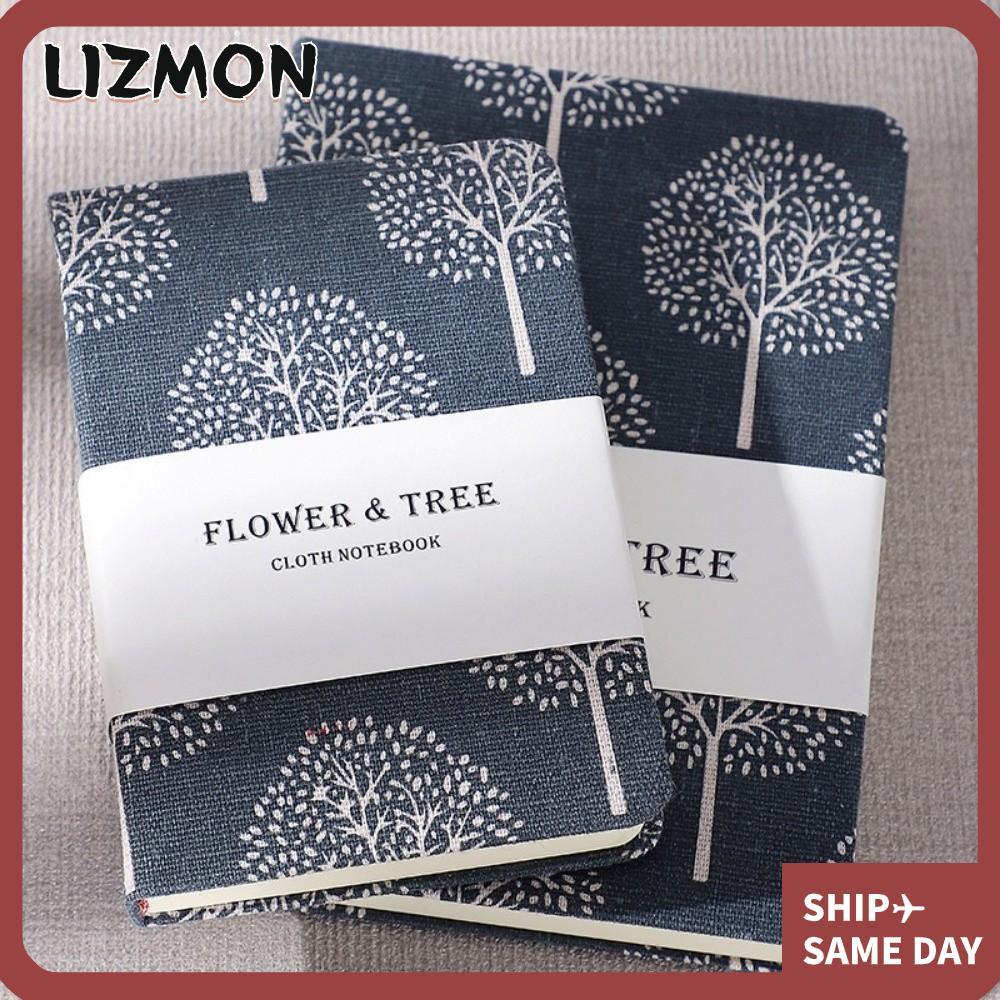 สมุดโน๊ต LIZMON Flowers, สมุดบัญชีมือหุ้มด้วยผ้าปกแข็ง, สมุดโน๊ต A6/B6 Journal A6 หนาพิเศษ