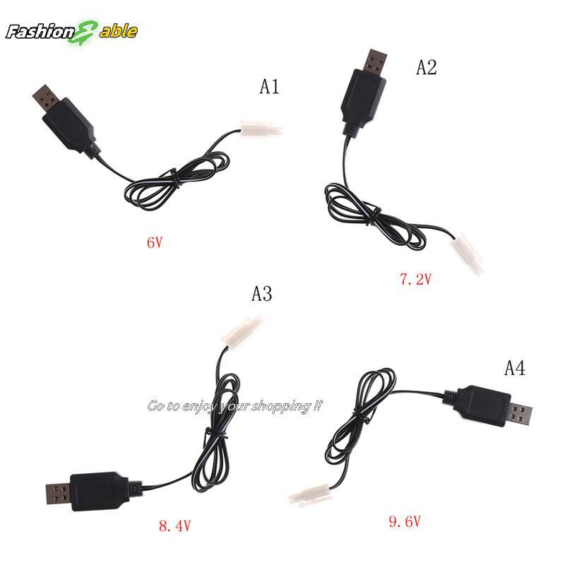 Fashion.shop03 DC 6V 7.2V 8.4V 9.6V RC แบตเตอรี่อะแดปเตอร์ชาร์จ USB สําหรับรีโมทคอนโทรลรถ CAD