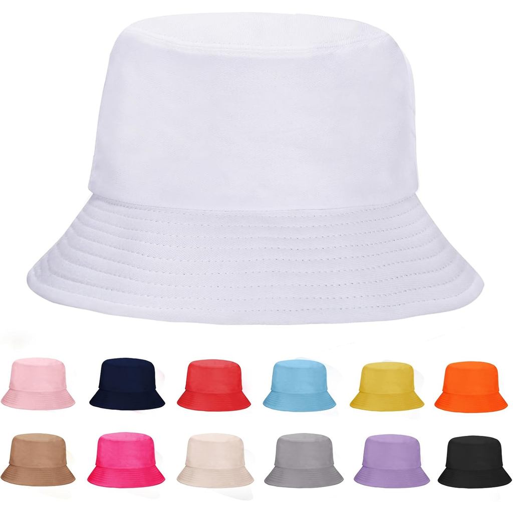 Rosoz 1 & 2 Pack Bucket หมวกสําหรับผู้หญิงผู้ชายฤดูร้อนชายหาดหมวกกันแดดหมวกกลางแจ้ง Uni Bucket หมวก