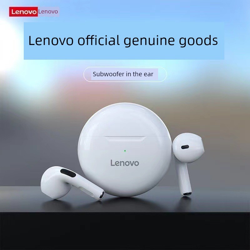 หูฟังไร้สาย หูฟังใส่นอน ชุดหูฟังบลูทูธ Lenovo ใหม่ HT38 ชนิดใส่ในหูอายุการใช้งานแบตเตอรี่ยาวนานชุดหู