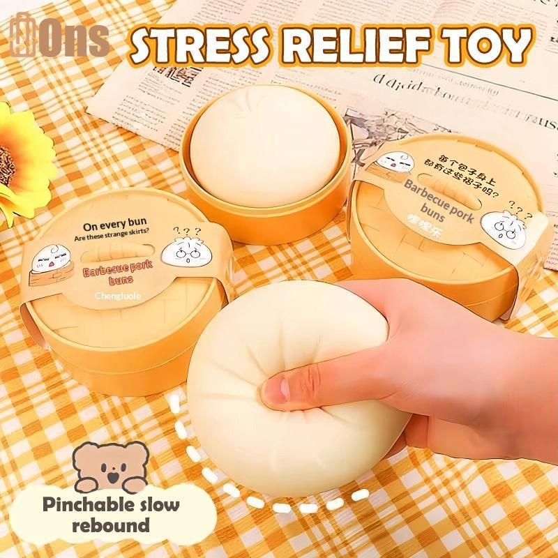 Ons Fidget Toy Steamed Bun Dumpling AntiStress Ball 1PC Soft Relief for Hands and Mind Home Use ที่