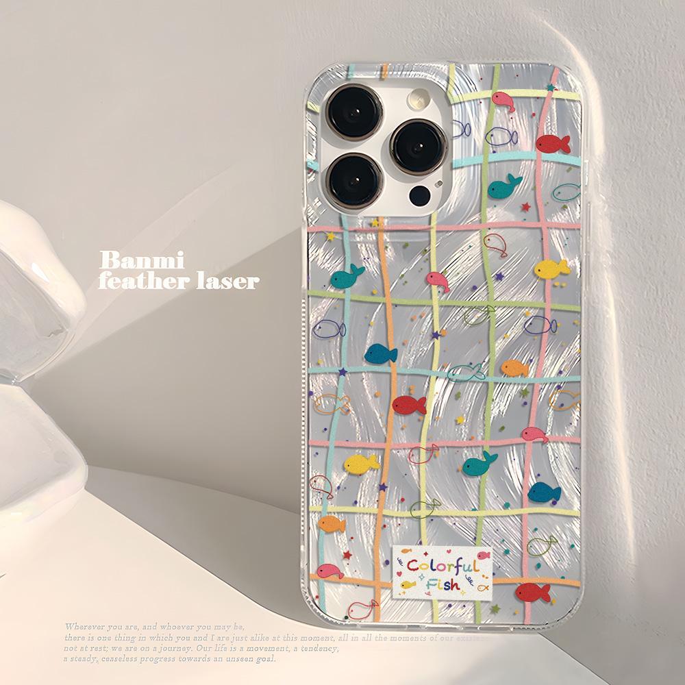 Colorful Fish เคสมือถือ For Samsung A35 A16 A17 A05S A06 A07 A15 A55 A56 A34 A36 A54 A14 S24 Ultra S23 FE A26 A37 A57