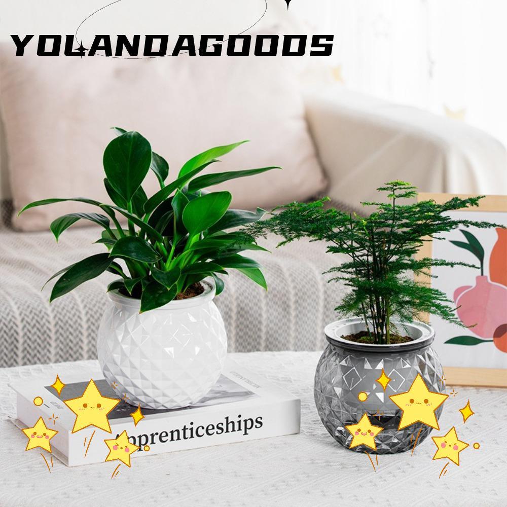 YOLA กระถางดอกไม้, กระถางต้นไม้ไฮโดรโปนิพลาสติกรดน้ําด้วยตนเอง, ตกแต่งบอนไซสํานักงานแบบถอดได้