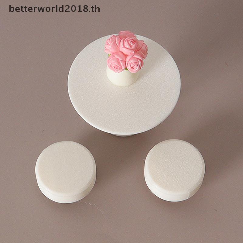 [bet] 1/12 ตุ๊กตาจําลองโต๊ะกลมสตูลชุดตุ๊กตาห้องนั่งเล่นเฟอร์นิเจอร์ตกแต่งไมโครฉากอุปกรณ์ประกอบฉากก่อ