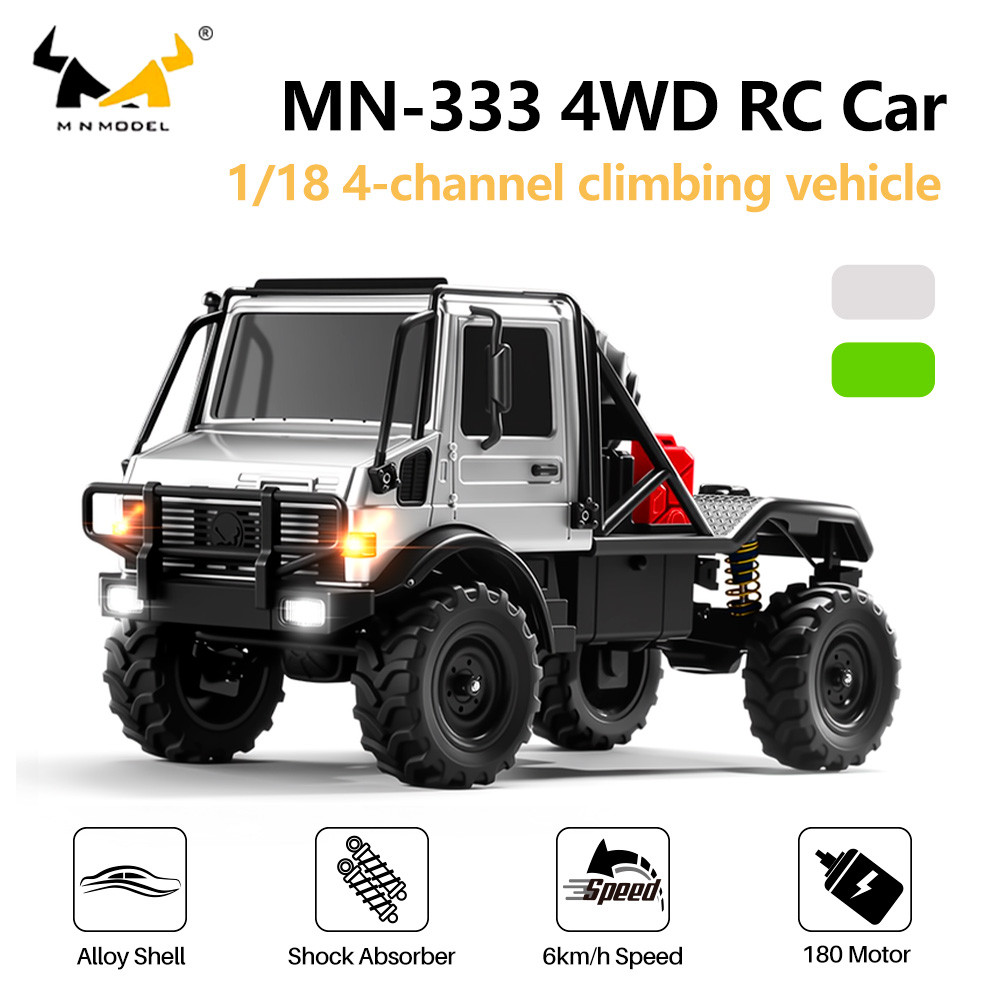 MN333 RC Rock Crawler 1/18 Four-wheel Drive Alloy Shell All Terrain Off-Road Vehicle with Spare Tire