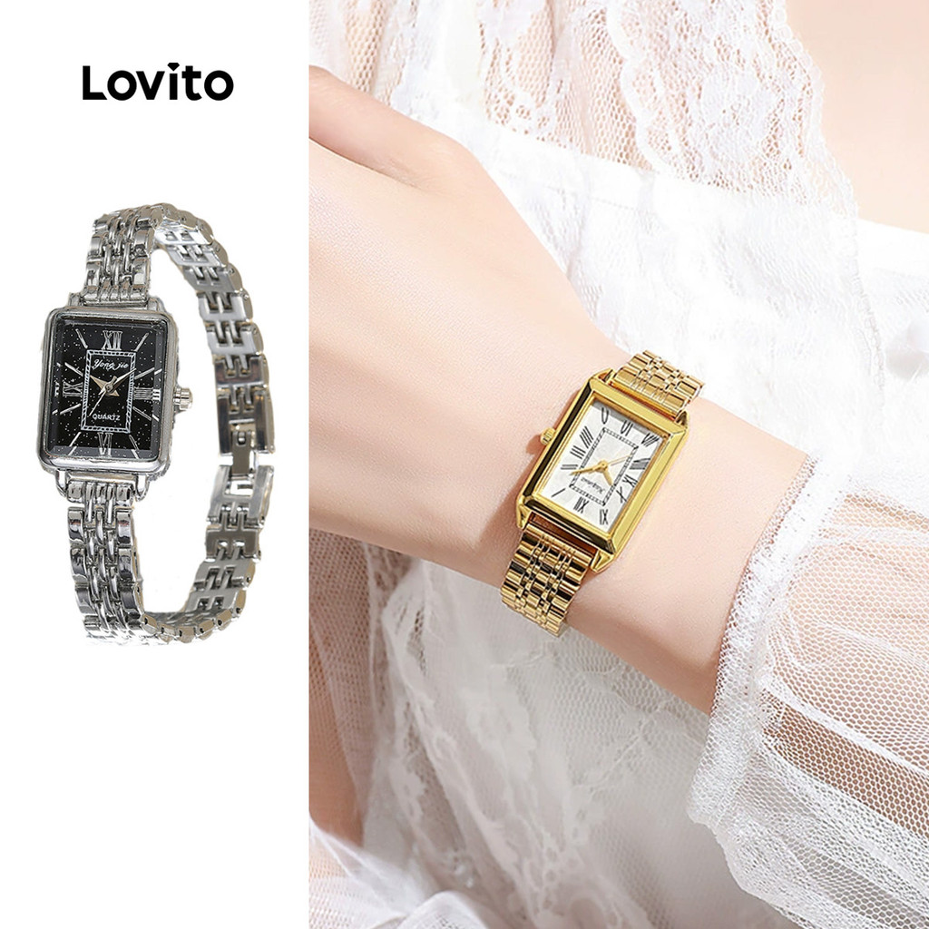 Lovito  นาฬิกาข้อมือควอตซ์แบบลําลอง LFA108136
